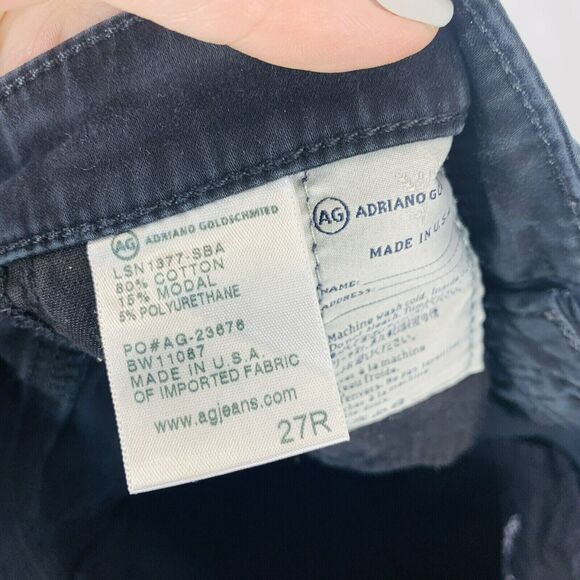 Adriano Goldschmied Jeans The Stevie Slim Straight Leg Jeans Black Mid Rise 27 - Picture 10 of 11